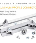 10 Set Aluminum Corner Brackets 90 Degree Right Angle L Connectors With T Slot M5 Bolts Nuts For 2020 Series Aluminum Extrusion Profile
