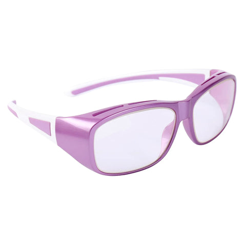 Purple 0.75mm Pb Lead X Ray Safety Glasses With Anti Reflective Fog Free Lenses, Nylon Frame, Comfortable Cotton Retention Strap