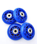 4 Pieces Inline Skate Wheels 70mm with Pre Installed Bearings Blue Durable PU Wear Resistant Replacement for Beginner Rollerblades