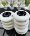 Stacked 88A Inline Skate Wheels 76mm and 90mm Replacement Set for Roller Blades, Dope Elastic PU, without bearings for smooth rides.