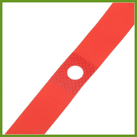 Close-up of Red PVC Rim Tape For Bikes, 700C 27 Inch Wheel Rim Strip Liner Inner Tube Protection Band, showing texture and hole detail.
