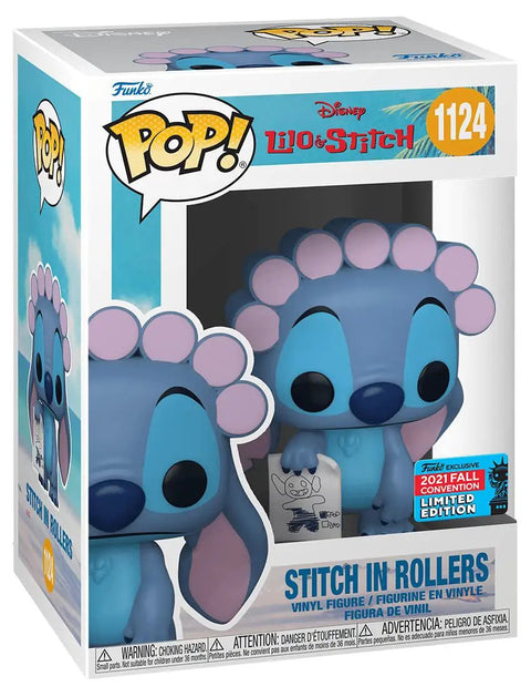 Stitch In Rollers Pop Figure Collectible Vinyl Toy With Multicolor Detail in box, ideal Disney fan gift and display figurine