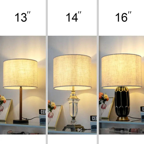 DIY Linen Drum Lamp Shade 13 Inch Top 13 Inch Bottom 10 Inch High Easy To Set Up For Table Lamp Bedside Lamp And Floor Lamp