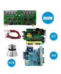 High Power 40KHz Ultrasonic Cleaner Kit for PCB Driver Boards and Circuit Boards With 60W Transducer components displayed
