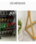 Steel wine rack and table leg with plant basket, showcasing anti-slip base and adjustable leveling feet for uneven floors.