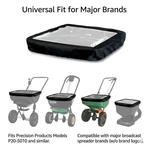 Rugged Heavy Duty Outdoor Fertilizer Spreader Cover With Clear Viewing Window Waterproof 420D Polyester All Weather Hopper Shield