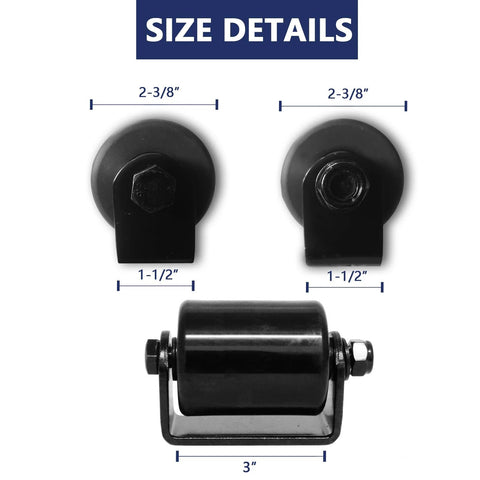 2 Pack Gate Guide Roller With C Post Welded Bracket For Heavy Duty Sliding Gates Sealed Ball Bearing Side Roller Assembly