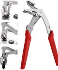 Professional Grade Dead Simple Car Clip Pliers And Panel Removal Tool for extracting push pins and clips with red rubber grips.
