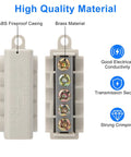 Six Piece 10 AWG Wire Connector Kit, 60 Amp 16 to 10 Gauge Brass Terminal Butt Connectors with ABS Fireproof Casing front view