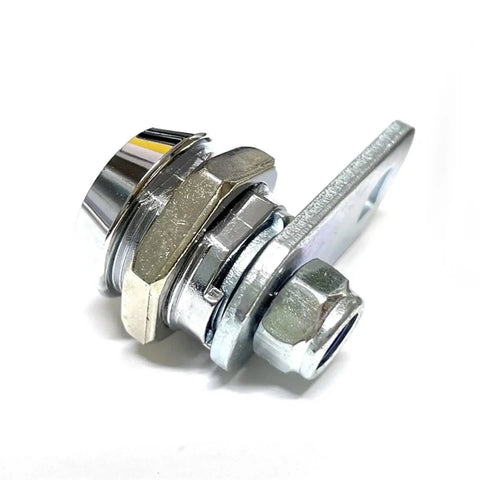 Close-up of Same Key Tubular Cam Lock For Doors, Mailboxes, Cabinets, Drawers, And Amusement Machines, Swivel Tongue Lock, Easy Install