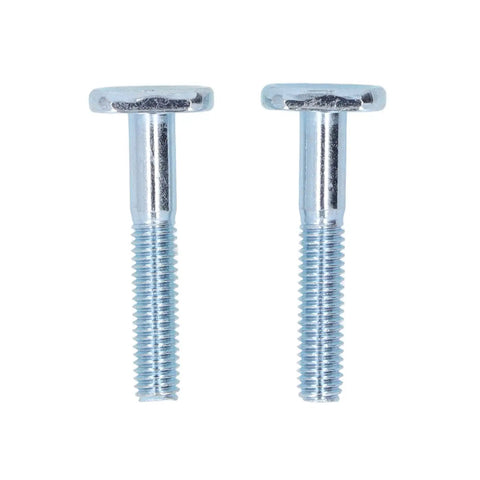 Pro Grade Thin Jig Table Saw Guide Fence With Adjustable T Track Sliding Roller And T Slot Bolts close-up of two metal T-slot bolts
