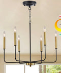 Brushed Gold 8 Light Sputnik Chandelier Pendant Ceiling Light for Dining Room Kitchen Bedroom Modern Mid Century Style 26 Inch Hanging Fixture With Stylish Contemporary Vibe And Easy Install