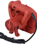 Pro Grade Beast 1600W Two In One Blower Vacuum Combo heavy duty red blower with power cord, ideal for workshop cleanup.