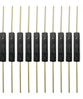 10 Pack Plastic Reed Switches Normally Open Reed Contacts Magnetic Induction Switch 3mm By 14mm displayed in a row