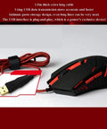 Gaming Keyboard and Mouse Set With Full Keys Backlit Wired Mechanical Keyboard USB plug-and-play gaming mouse with 1.8m cable.