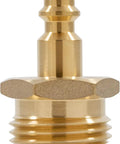 Brass Blow Out Plug For RVs, Boats, Campers And Travel Trailers, No Fuss Quick Connect Garden Hose Adapter For Winterization