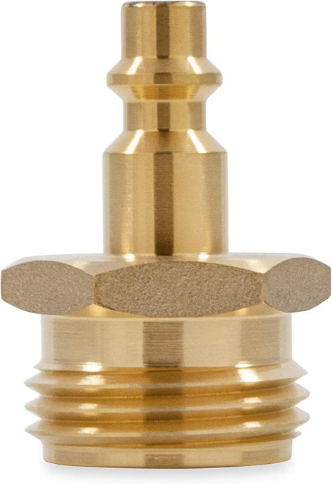 Brass Blow Out Plug For RVs, Boats, Campers And Travel Trailers, No Fuss Quick Connect Garden Hose Adapter For Winterization