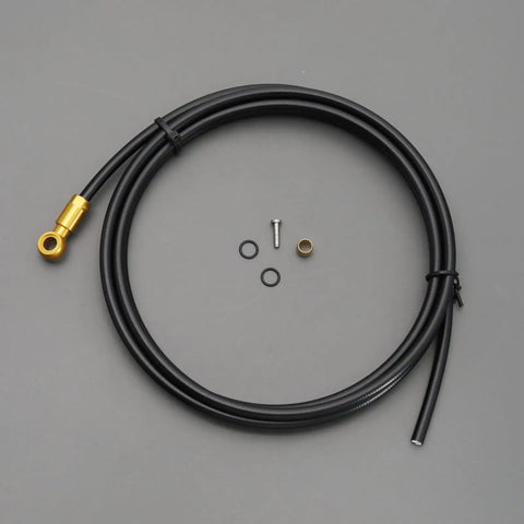 Five Wire Hydraulic Brake Hose Set For Mountain Bikes With Dope Performance, Compatible With Deore SLX XT XTR, steel inner, nylon layer