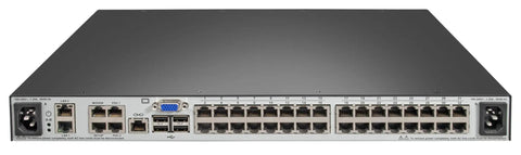 Rock Solid 32 Port KVM Switch Delivers Smooth Remote Server Control And Dual AC Power Backup For Heavy Duty Data Centers; rear view with 32 ports.