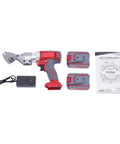 Professional 36V Electric Metal Shears with Swivel Head For Cutting Iron, Aluminum Steel Tile with batteries and charger.