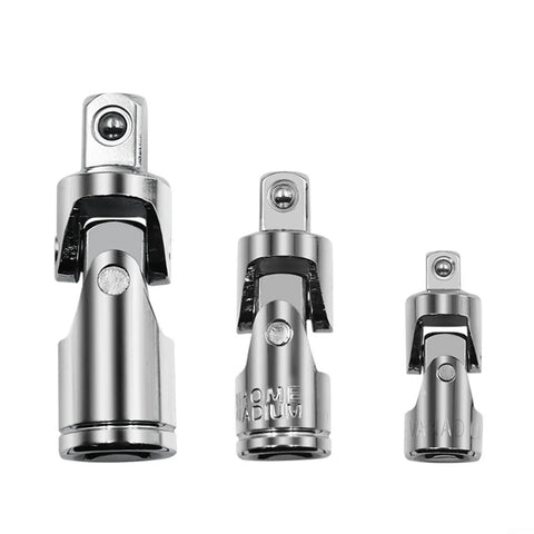 Evenoonest Socket Adapter Kit Uses Chromium Vanadium Steel For 1 4 3 8 And 1 2 Inch Swivel Ratchet Extension Bars Perfect Electric Wrench Tools For Car Maintenance And Home Repairs, three sizes