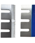 Ten Piece High Carbon Steel Three Hole Carton Sealer Blades Replace Tape Cutter Knives For Semi Auto Dispensers, 65x30x1.5mm.