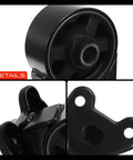Ride Smooth As Glass Engine Motor Mount And Transmission Mount Kit For Hyundai Elantra And Tiburon 2.0L Direct Fit Automatic Transmission Genuine Rubber Set Four, close-up of rubber mount.