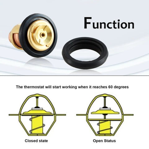 Thermostat With Gasket For Johnson Evinrude 5-235 HP Outboard Motors Replacement 5005440 8330720 777260 Built To Last Heavy Duty Stainless Steel And Copper Heat Resistant Seal
