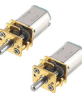 2 Pack DC 6V 30RPM N20 High Torque Gear Motor with 3mm Shaft Metal Gearbox Micro Motor for RC Cars Robot Models DIY Projects