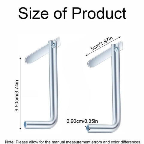 10 Pack Scaffolding Toggle Pins Built Tough, Galvanized Stainless Steel Locking Pins With Gravity Flip Latch, 3.74 Inch Length For Joint Coupling Tubes, Silver size chart, 95mm x 9mm