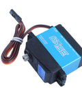 BADASS HEAVY DUTY 35KG DIGITAL SERVO WITH ALL METAL GEARS IP66 WATERPROOF DESIGN FOR RC CARS AND BOATS coreless motor view with connectors.