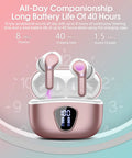 Bluetooth 5.4 Earbuds With ENC Noise Cancelling Mic, Dope HiFi Stereo Sound, IP7 Waterproof and LED Battery Display
