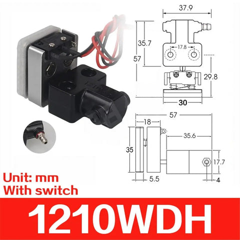 Diagram of Beefy Mechanical Arm Gripper Cylinder With Magnetic Parallel Clamping Clip For Precision Automation Fits 1210 Series