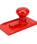 Hardcore Jointer Push Block For Bulletproof Safety Cuts With Rugged Abs Shell And Comfy Grip, red, non-slip textured panel.