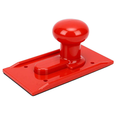 Hardcore Jointer Push Block For Bulletproof Safety Cuts With Rugged Abs Shell And Comfy Grip, red, non-slip textured panel.