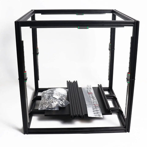 Straight Fire Vorbear 2.4 Frame Kit With Hiwin Linear Rails For Super Smooth 3D Printing Beast Mode Assembly with aluminum extrusions and hardware.
