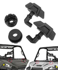 2 Pack Hood Latch Toggles And Grommets Kit For Polaris RZR featuring black toggles and grommets with vehicle illustration