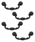4 Pack Dresser Drawer Pulls Handles For Cabinets And Cupboards Zinc Alloy Bronze Finish Classic Round Corner Design