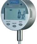 Ind-X Blue Digital Indicator with 1.0 Inch 25mm Measuring Range and 0.0005 Inch Resolution ABS INC readings, silver housing