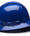 Ridgeline Full Brim Hard Hat With 6 Point Ratchet Suspension Blue Vented Safety Helmet For Construction And Industrial Use Lightweight ABS Shell
