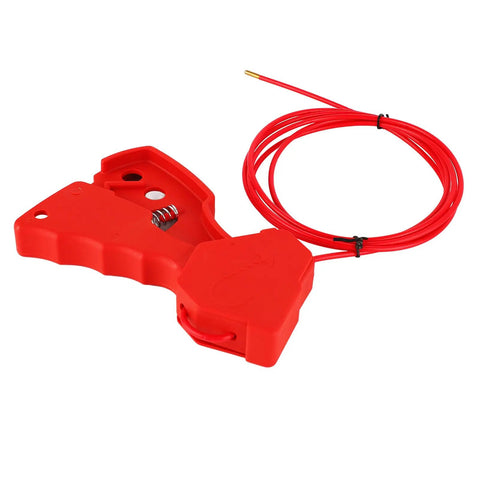 Lock It Down Without Sweat With This Heavy Duty Cable Lockout Device Boasting A Legit Matte Nylon Grip And Stainless Steel Shackle Built For Quick Valve Shutdowns And No Drama Tagout Compliance On Job Sites