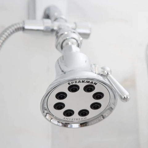 Retro Style Shower Head With Anystream 360 Degree Spray Technology, 1.75 GPM Flow, Polished Chrome Finish