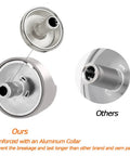 Stove Burner Control Dial Knob Replacement 5 Pack For Cafe Series Gas Stove With Reinforce Rings Beefed Up To Fit Replaces WB03X25889 WB03X32194 WB03T10329 AP5985157 4920893 showcasing reinforced aluminum collar.