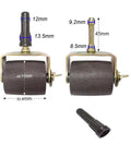 Locking Bed Frame Casters With Socket Sleeve Inserts set of 2 shown with dimensions, for replacement of standard bed frame legs.