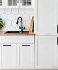 10 Pack Matte Black Cabinet Handles 7.8 Inch Pulls For Kitchen Cabinets And Drawers, 5 Inch Center Hole, Fingerprint Resistant Stainless Steel Hardware