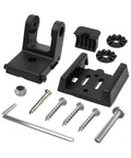 Transducer Bracket Replacement Kit With Mounting Plate And Transom Hardware For XNT 920T 9HW 9Di 14Di, black brackets and screws