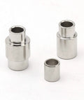 3-Pc Bushing Set For Filibella Twist Ballpoint Pen Kit Woodturning Projects showing three metal bushings for precise turning