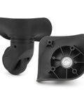 Volein suitcase wheel assembly, black plastic 360-degree swivel wheel with mounting plate