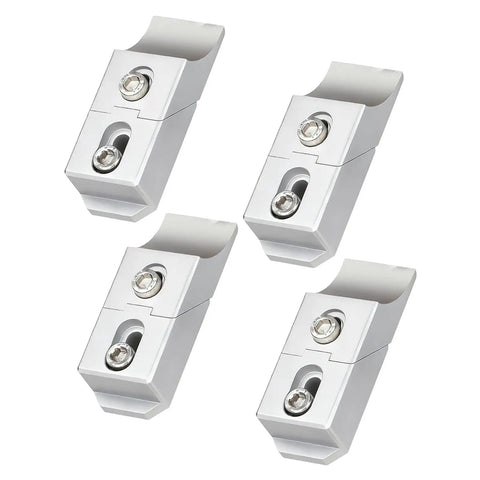 Low Profile Aluminum Side Clamp Vise Kit With 60kN Holding Force Perfect For Milling And CNC Setup Includes Four Units on white background.