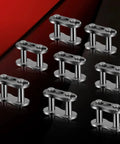 8 Piece 420 Chain Master Links Set For Dirt Bikes And ATVs, heavy duty steel alloy connectors for 420 chain replacement